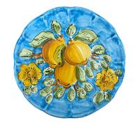 La Maison Unique: Piatto Piano 26cm in Ceramica Vietrese Dipinto a Mano - Decoro "Limoni" Tradizionale - Stile Costiera Amalfitana - Made in Italy 2404251101