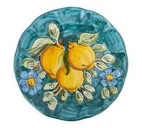 La Maison Unique: Piatto Piano 26cm in Ceramica Vietrese Dipinto a Mano - Decoro Limoni Tradizionale - Stile Costiera Amalfitana - Made in Italy 2404251058