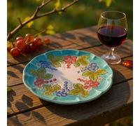 La Maison Unique: Piatto Piano 26cm in Ceramica Vietrese Dipinto a Mano - Decoro "Limoni" Tradizionale - Stile Costiera Amalfitana - Made in Italy 2404251145