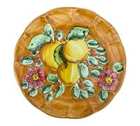La Maison Unique: Piatto Piano 26cm in Ceramica Vietrese Dipinto a Mano - Decoro "Limoni" Tradizionale - Stile Costiera Amalfitana - Made in Italy 2404251104