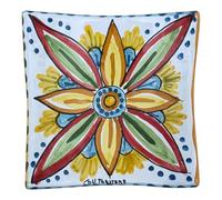 La Maison Unique: Piatto Quadrato Vuota Tasche 17x17 cm - Ceramica Siciliana di Caltagirone - Dipinto a Mano 0406251100