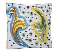 La Maison Unique: Piatto Quadrato Vuota Tasche 17x17 cm - Ceramica Siciliana di Caltagirone - Dipinto a Mano 0406251109
