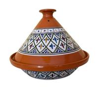 La Maison Unique: Tajine Terracotta Marocchina Tunisina Diametro 32cm Pentola a Pressione Con Coperchio Piatto Etnico Marocchino Cucina Salutare - Qualità Premium - Verde
