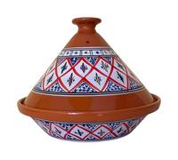 La Maison Unique: Tajine Terracotta Marocchina Tunisina Diametro 32cm Pentola a Pressione Con Coperchio Piatto Etnico Marocchino Cucina Salutare - Qualità Premium - Rosso