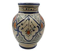 La Maison Unique: Vaso in Terracotta Marocchina Decorato a Mano - Aggiungi Stile e Calore al Tuo Ambiente - Altezza 15 cm 1904241005