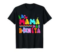 La Mama mas Bonita Latina Mamma Estate Festa della Mamma Citazione Maglietta