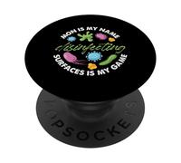 La mamma è il mio nome disinfettare superfici è il mio gioco PopSockets PopGrip Adesivo