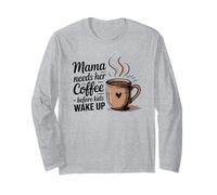 La mamma ha bisogno del suo caffè prima che i bambini si svegliino Maglia a Manica