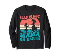 La mamma più felice sulla terra Festa della mamma Famiglia Amore Donne Maglia a Manica