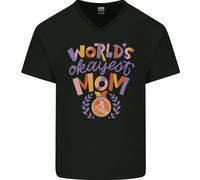 La Mamma Più Okay Del Mondo Maglietta In Cotone A V Per Uomini
