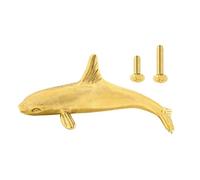 La maniglia d'ottone artistica di porta del delfino per i governi riduce la maniglia d'ottone di durevolezza di attrito