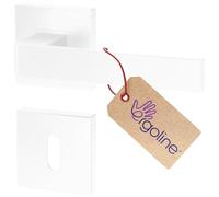 La maniglia ERGO per porte di stanze, bianca, per porte di stanze con una chiusura a chiave, maniglia quadrata bianca opaca, guarnizione per porte, maniglia