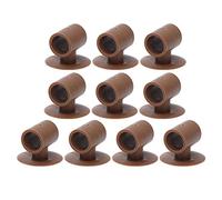 La manopola della porta anti -collisione in silicone protegge Stringpers flessibile di potenza di aspirazione forte per più tipi di porte (Marrone)