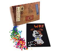 La Manufacture du Pixel - Pixel Art Artigianale, Hobby Creativo, Mosaico, Divertimento! - Crea la tua arte - Collezione Stagno - Kit Cornice e 900 pixel (Nero)