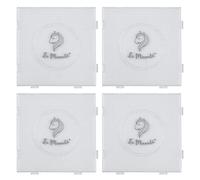 La Manuli 4 Basi Trasparenti per Perline da Stirare Mini 2,6mm - Set di Basi ad Incastro 14,5 x 14,5 cm
