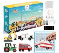 La Manuli Perline da Stirare 6000 pz - Perline a Fusione Set Amazing Vehicles 10 Colori, Accessori per Magneti Frigorifero e Pendenti, Perline Pixel Art per Creazioni Fai da Te