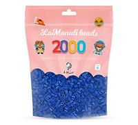 La Manuli Perline da Stirare Blu scuro 2000 Pezzi - 5mm - Kit per Creazioni Artistich - Perline a Fusione - Sacchetto Richiudibile - DIY