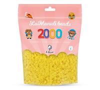 La Manuli Perline da Stirare Giallo 2000 Pezzi - 5mm - Kit per Creazioni Artistich - Perline a Fusione - Sacchetto Richiudibile - DIY