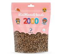 La Manuli Perline da Stirare Marrone 2000 Pezzi - 5mm - Kit per Creazioni Artistich - Perline a Fusione - Sacchetto Richiudibile - DIY