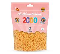 La Manuli Perline da Stirare Miele 2000 Pezzi - 5mm - Kit per Creazioni Artistich - Perline a Fusione - Sacchetto Richiudibile - DIY