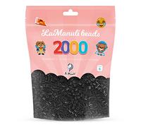 La Manuli Perline da Stirare Nero 2000 Pezzi - 5mm - Kit per Creazioni Artistich - Perline a Fusione - Sacchetto Richiudibile - DIY