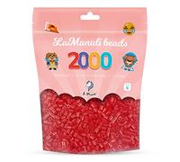 La Manuli Perline da Stirare Rosso 2000 Pezzi - 5mm - Kit per Creazioni Artistich - Perline a Fusione - Sacchetto Richiudibile - DIY