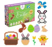 La Manuli Set di perline pasquali - 4500 pezzi, 24 varianti di colore, motivi pasquali, accessori creativi, perline da 5 mm, set fai da te per bambini a partire da 6 7 8 9 10