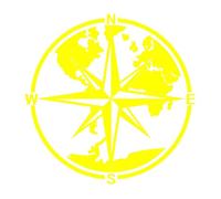 La mappa del mondo è la grande bussola Decalcomania decorativa Decalcomania Accessorio for la messa a punto dell'auto(Yellow,40X40CM)