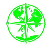 La mappa del mondo è la grande bussola Decalcomania decorativa Decalcomania Accessorio for la messa a punto dell'auto(Green,45X45CM)
