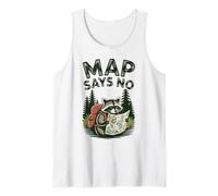 La Mappa Dice Che Non Si Cammina Scherzo Raccoon Escursionista Divertente all'aperto Canotta