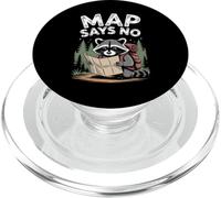 La mappa dice che non si cammina scherzo Raccoon Escursionista divertente all'aperto PopSockets PopGrip per MagSafe