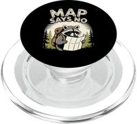La mappa dice che non si cammina scherzo Raccoon Escursionista divertente all'aperto PopSockets PopGrip per MagSafe