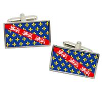 La Marche (Francia) Bandiera Gemelli IN Cromata Cofanetto Regalo