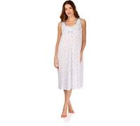 La Marquise Abito Notte Vintage In Cotone Floreale Maniche Lunghe/Senza Maniche