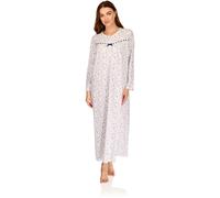 La Marquise Abito Notturno Maxi Maniche Lunghe Cotone Floreale 50”
