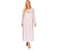 La Marquise Abito Notturno Maxi Maniche Lunghe Cotone Floreale 50”