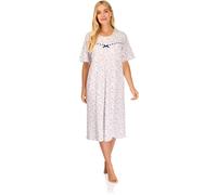 La Marquise Camicia Da Notte Donna Maniche Corte In Cotone Fantasia Floreale