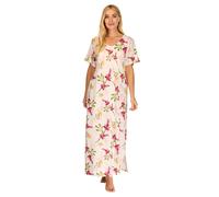 La Marquise Camicia Da Notte Manica Corta A Fiori Berry & Blue 43" 50"