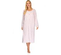 La Marquise Camicia Da Notte Maniche Lunghe Jersey Floreale Cotone Ricco