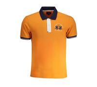 La Martina Arancione Cotton Men Polo - S
