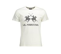 La Martina Bianco Cotton Men T-Shirt - M