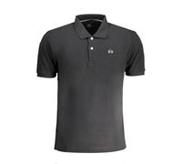La Martina Black Cotton Men Polo Shirt - S