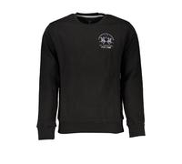 La Martina Black Cotton Men Sweater - XXL