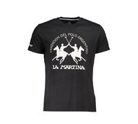 La Martina Black Cotton Men T-Shirt - M