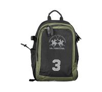 La Martina Black Polyester Men Backpack