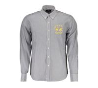 La Martina Blu Cotton Men Shirt - XL