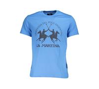 La Martina Blu Cotton Men T-Shirt - M