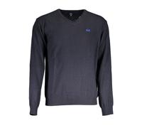 La Martina Blu Wool Men Sweater - XL