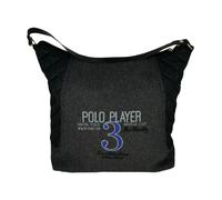 La Martina - Borsa a spalla hobo in feltro nero - - Bags - Donna - Nero - ONE SIZE