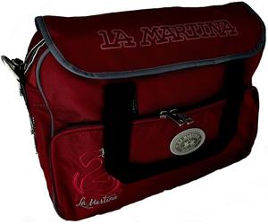La Martina Borsa Cartella Con Tracolla Porta Pc bordeaux uomo donna